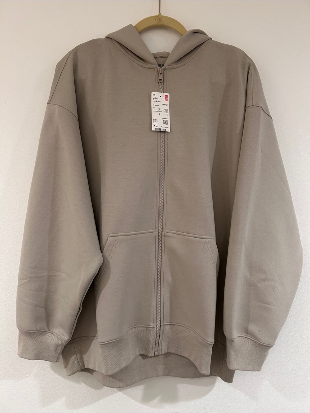 NWT UNIQLO Dry Sweat Relaxed Full-Zip Hoodie